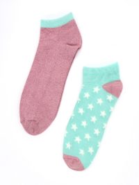 trainer sock duo with stars and lurex