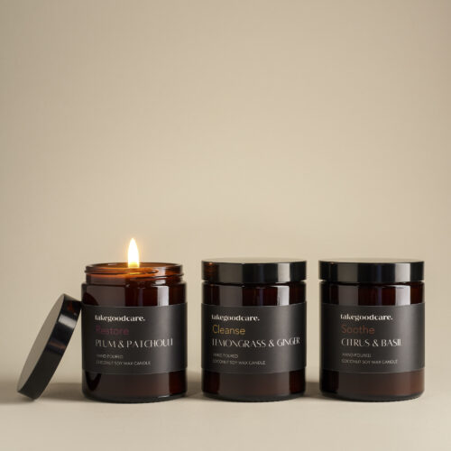 Candles | Soy Wax Candle Trio Gift Set | Take Good Care